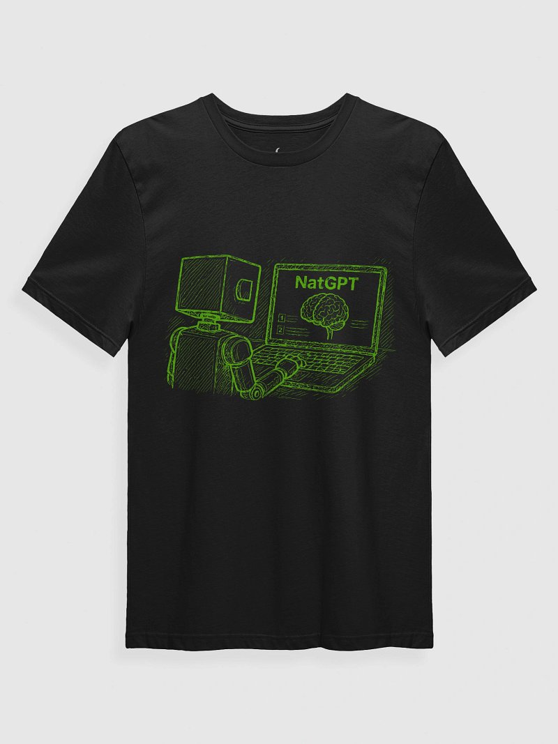 NatGPT: Check important info shirt - Black Tee