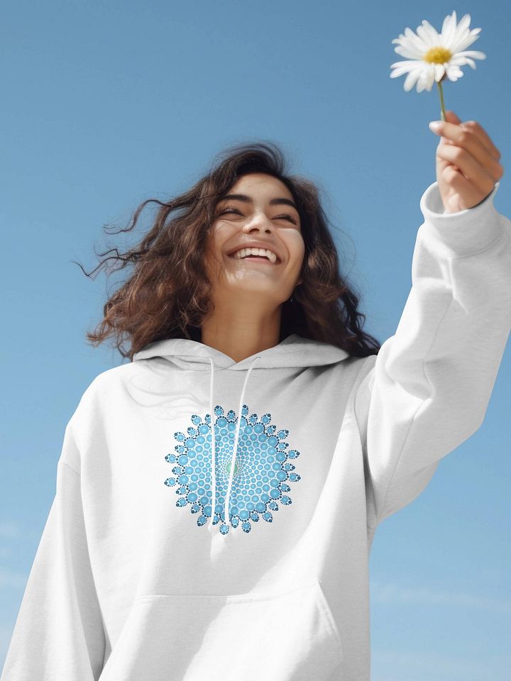 Blue Dot Mandala Unisex Eco Hoodie product image (1)