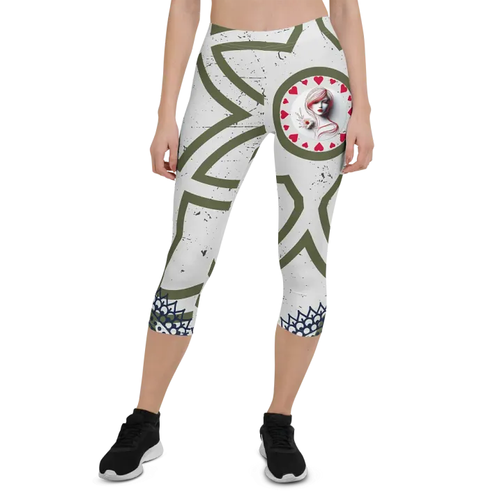 Copy of Sublicolor 301C All-Over Print Capri Leggings – Style Meets Comfort! 🎨👖 product image (1)
