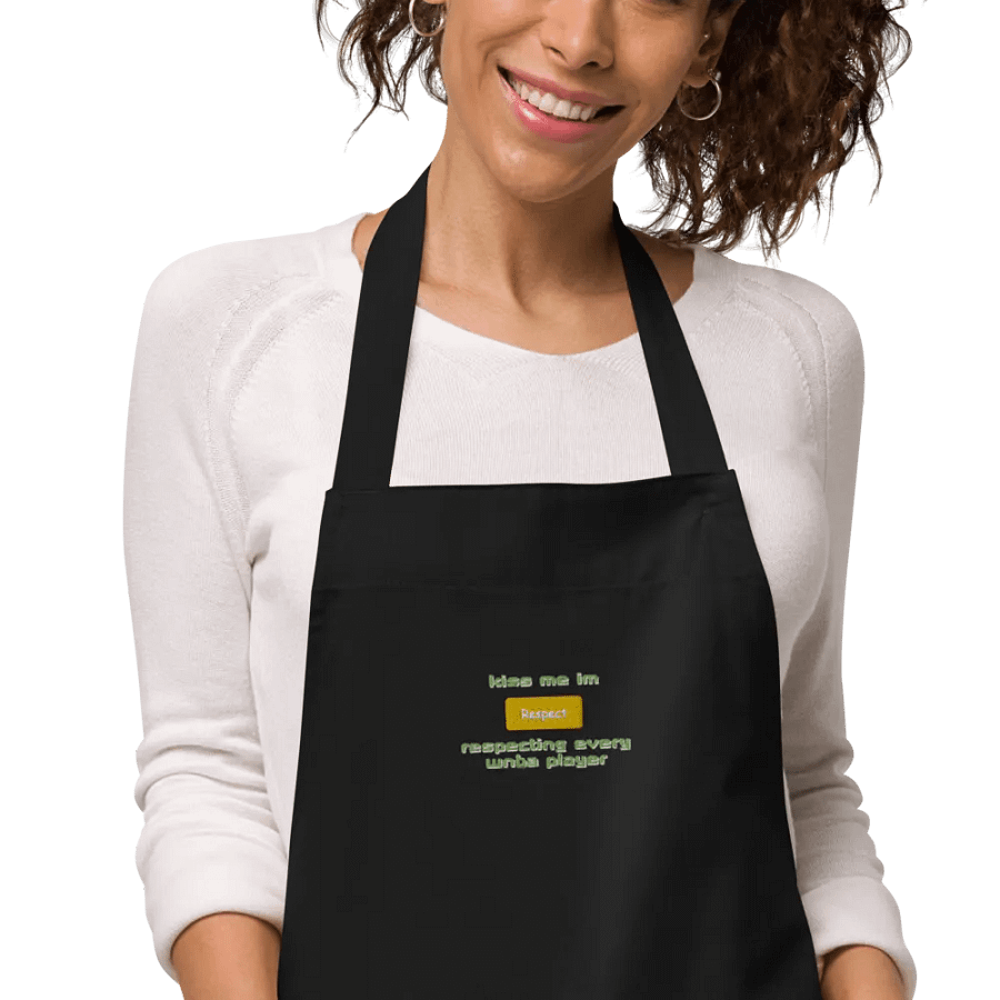 kiss me im respecting every wnba player apron product image (9)