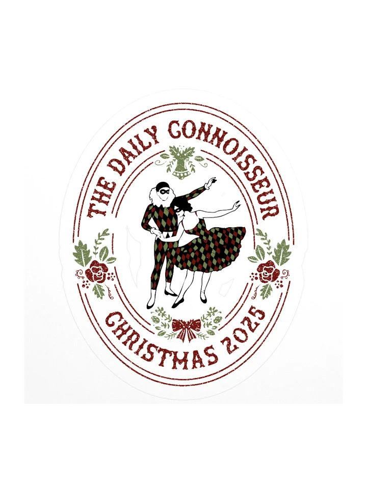 Harlequin Christmas Emblem Stickers - White product image (1)