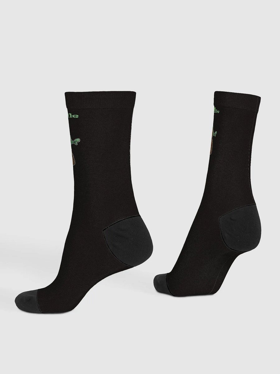 Sleepy Sloth Black Crew Socks product image (3)