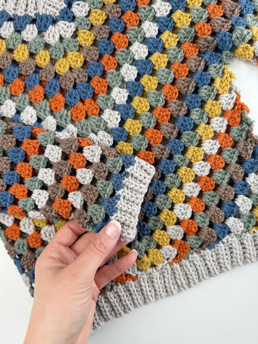 Child Granny Stitch Sweater Pattern | Sizes Newborn to 10 Years | Pdf Instant Download product image (4)
