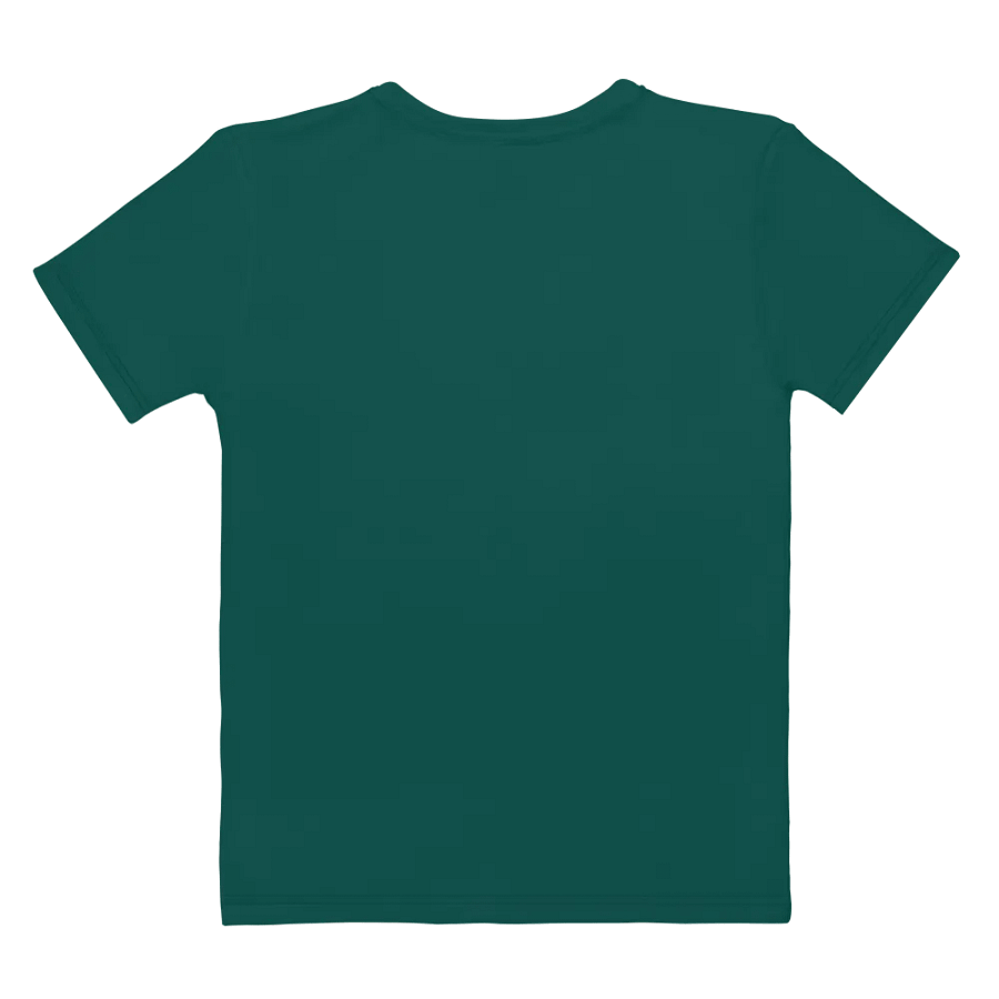 Plain Dark Green True Summer Women's Crewneck Polyester Heavyweight Premium T-Shirt by Treasure Pie product image (9)