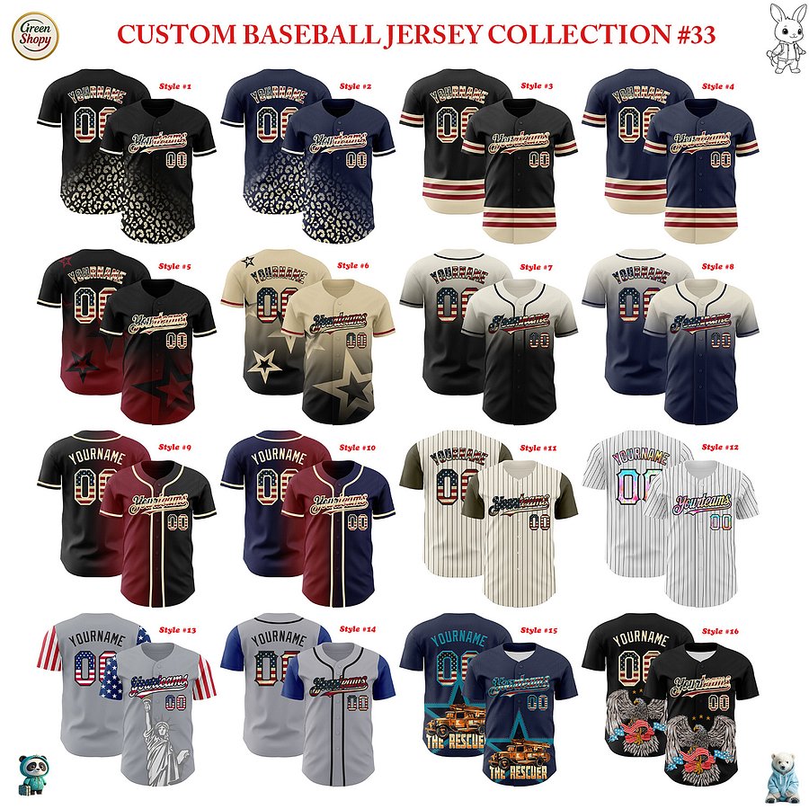 Authentic Baseball Jersey, Custom Baseball Jersey, Personalized Sport Jersey, Colorful, Flowers, Number, Gift Logo Custom product image (1)