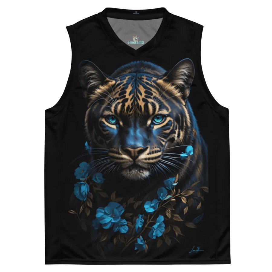 Majestic Tiger Eyes Blue - Unisex Basketball Jersey UPF50+ protection product image (5)