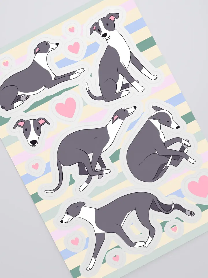 Whippet Love Sticker Sheet product image (2)