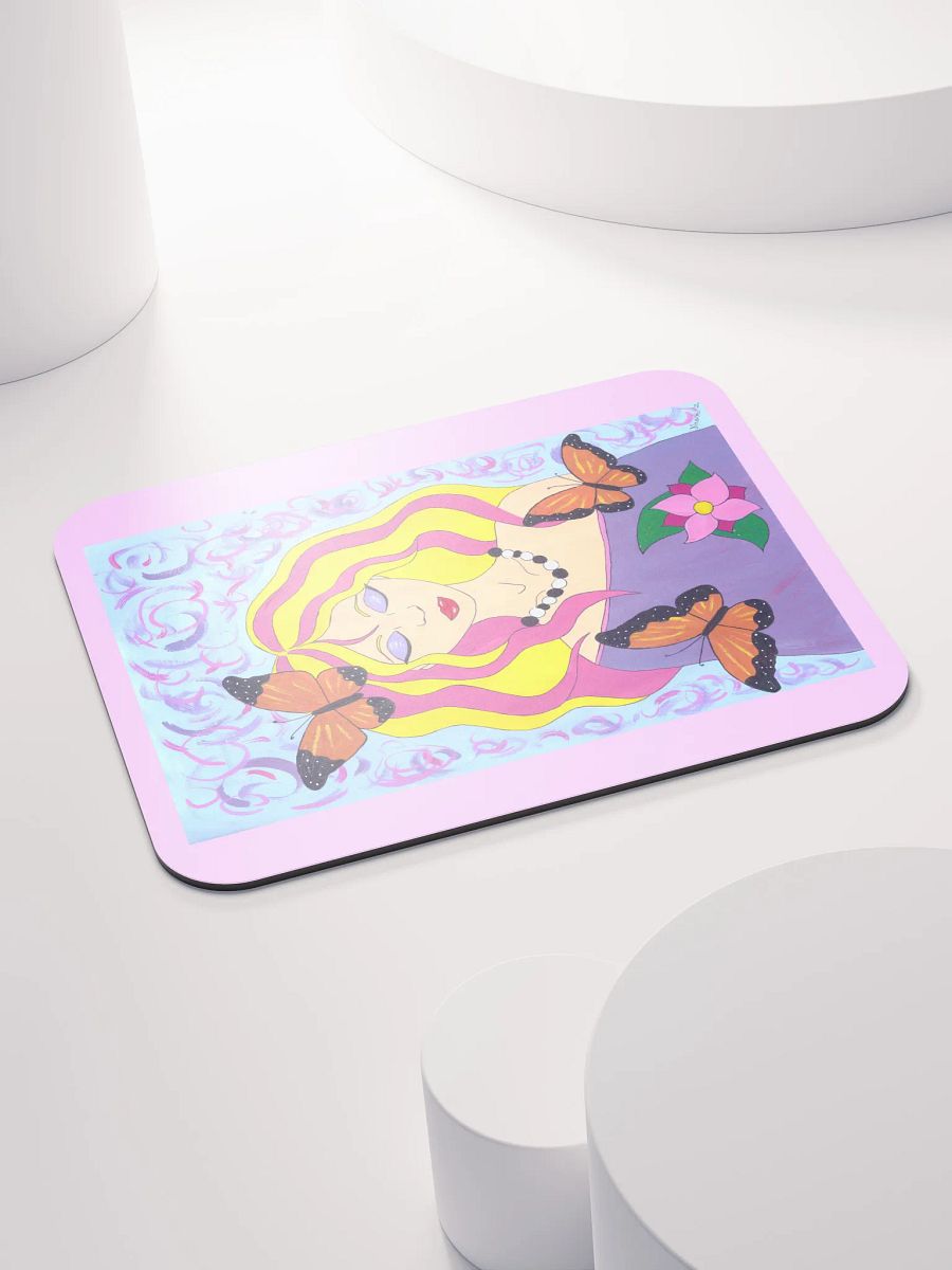 Butterfly spring woman (art by Dina R.) acrylic painting picture - Classic Mouse Pad product image (4)