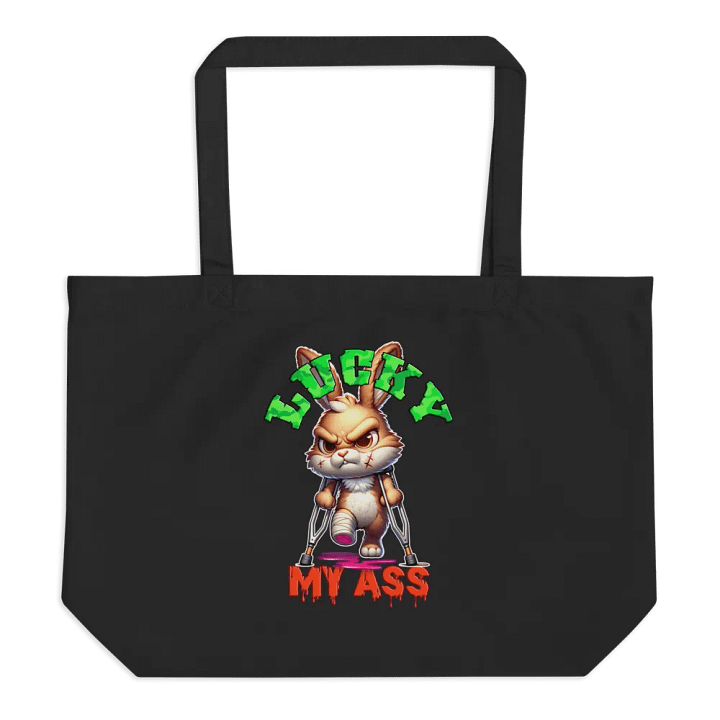 Lucky My Ass Rabbit Tote Bag product image (1)
