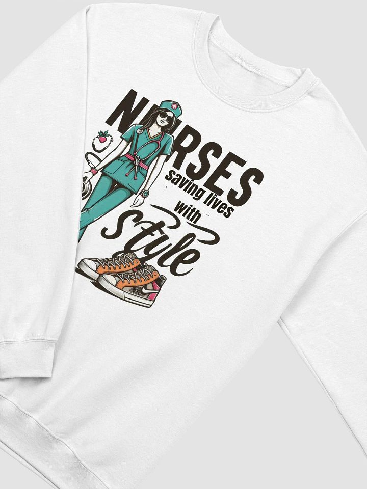 Fashionable Nurse Stethoscope Crewneck product image (12)