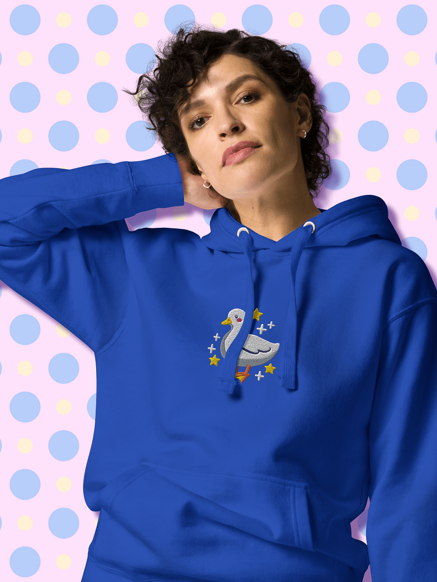 Cute Duck Embroidered Unisex Hoodie product image (3)