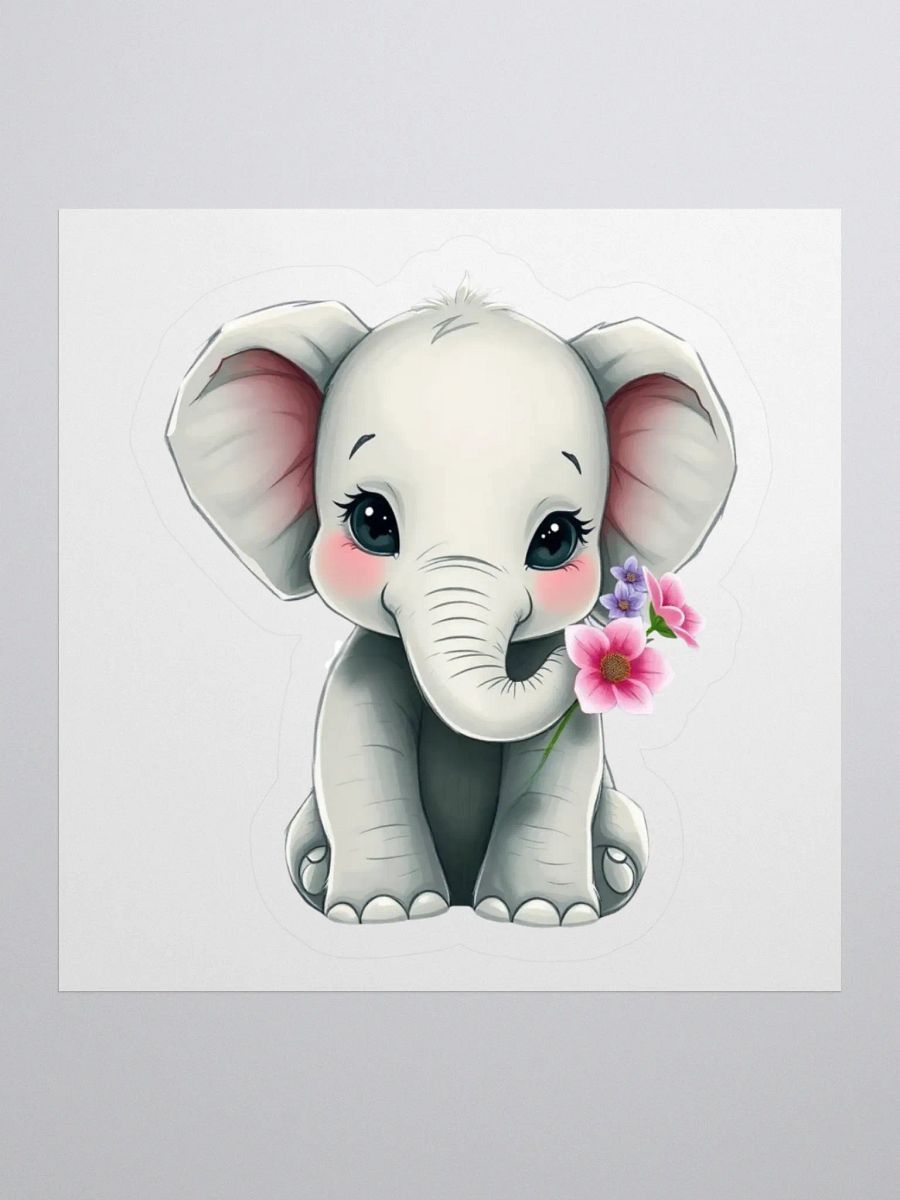 Baby Elephant Kiss Cut Stickers product image (2)