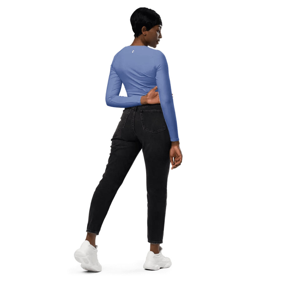 Wild Blue Recycled Long Sleeve Crop Top product image (5)