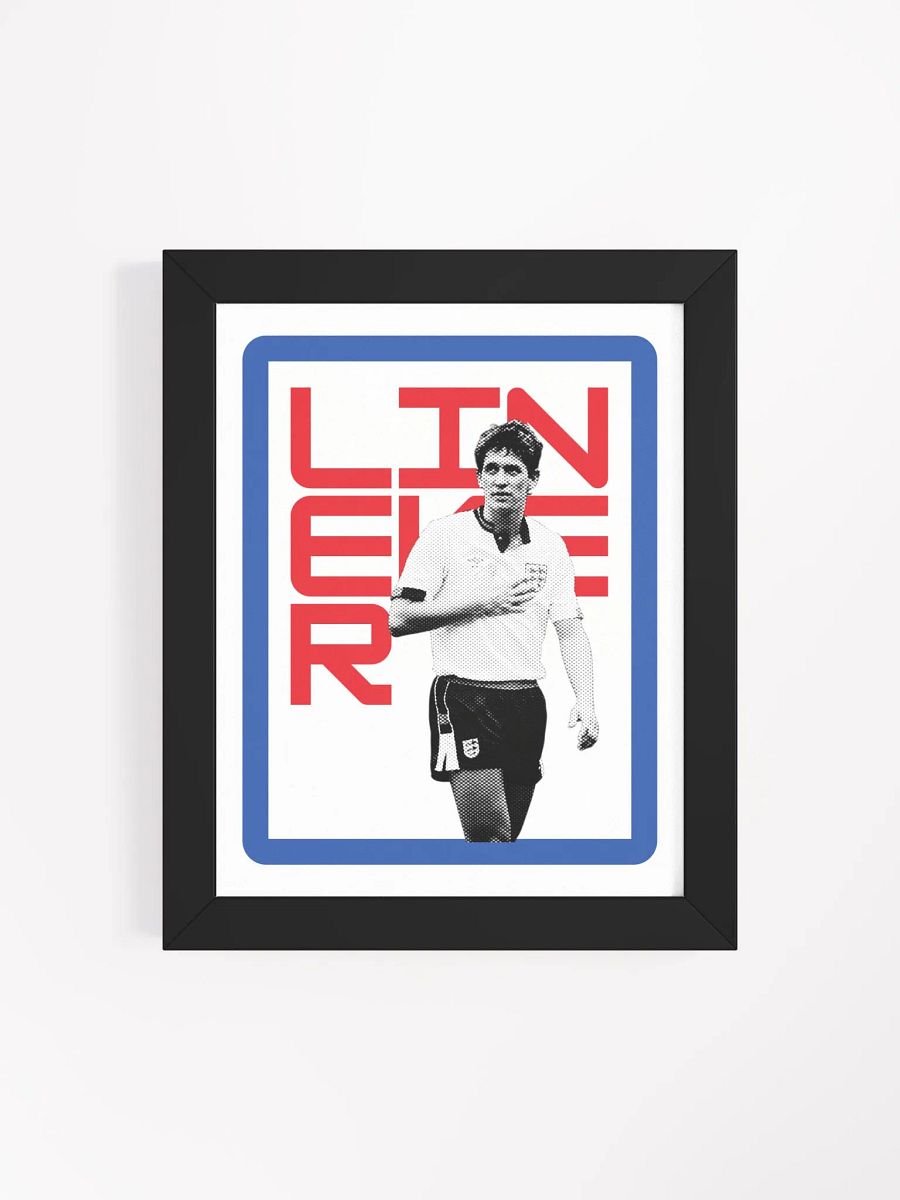Gary Lineker BW England Name Art Framed Print product image (4)