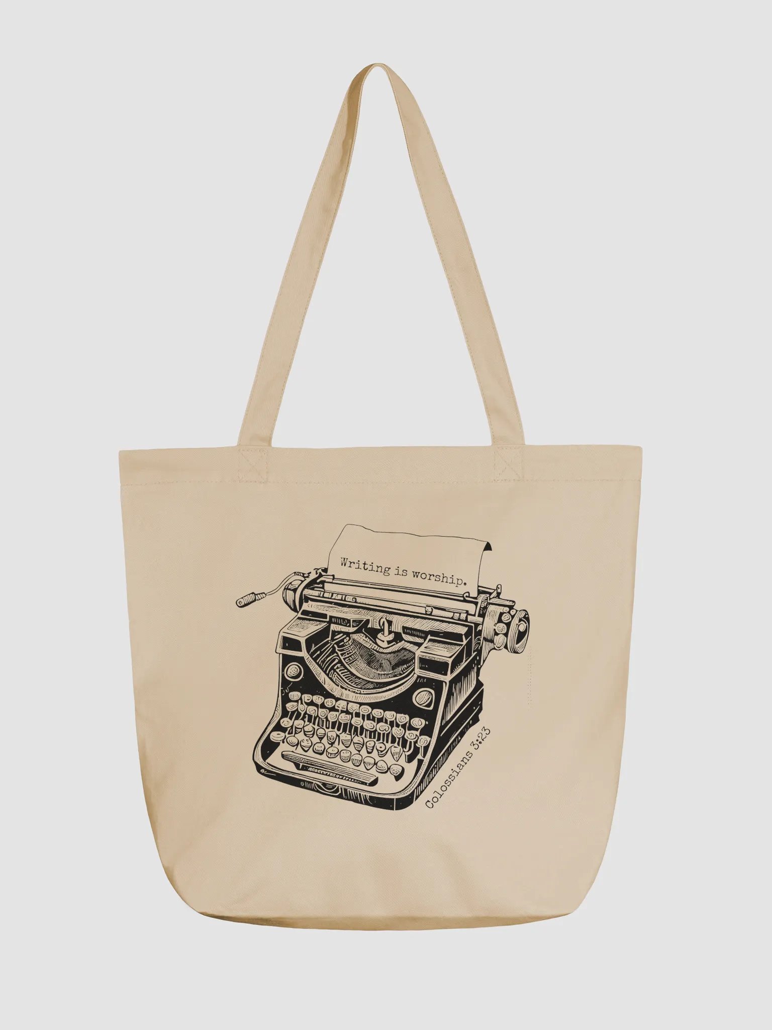 "Writing is worship" Tote product image (2)