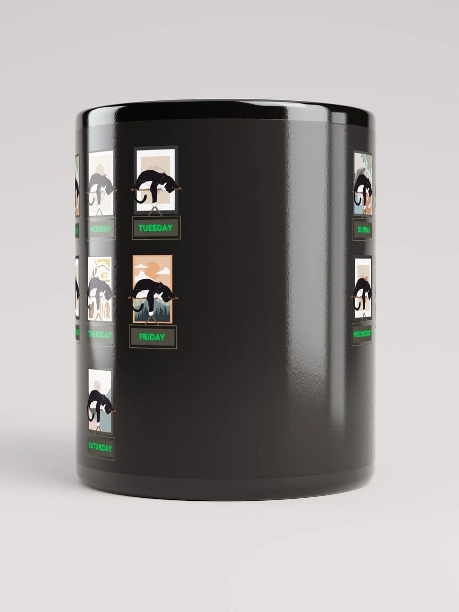 Cats Days of The Week Black Mug product image (9)