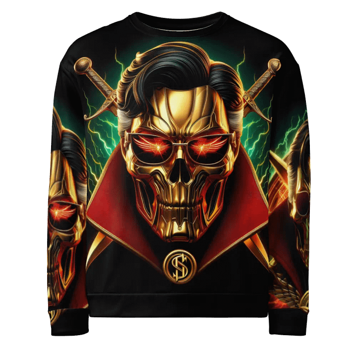 Golden Robot-Skull Face - Unisex Sweatshirt #2 product image (1)
