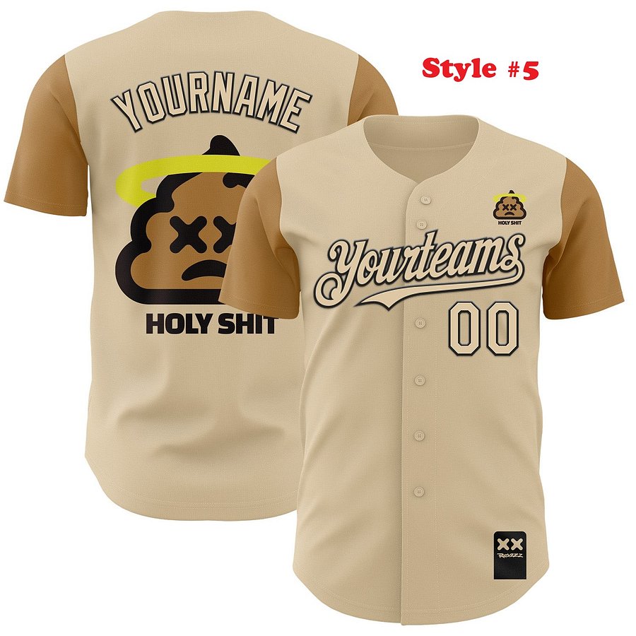 Authentic Baseball Jersey, Custom Baseball Jersey, Personalized Sport Jersey, Colorful, Number, XX revzzz product image (175)