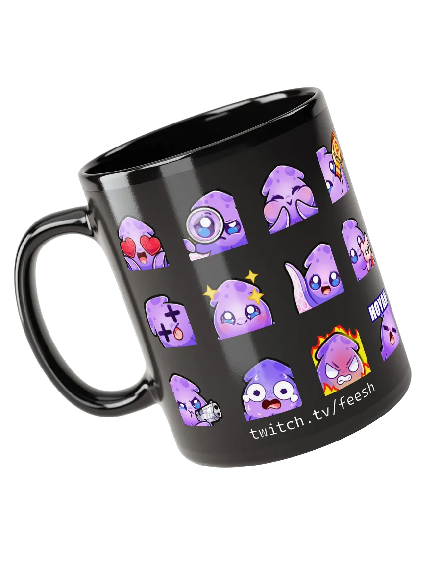 Squid Emote Coffee Mug [black] product image (5)