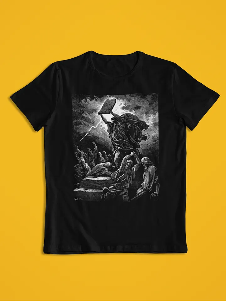 Moses Breaking the Tables of the Law Gustave Dore Bible Illustration Unisex T-Shirt product image (1)