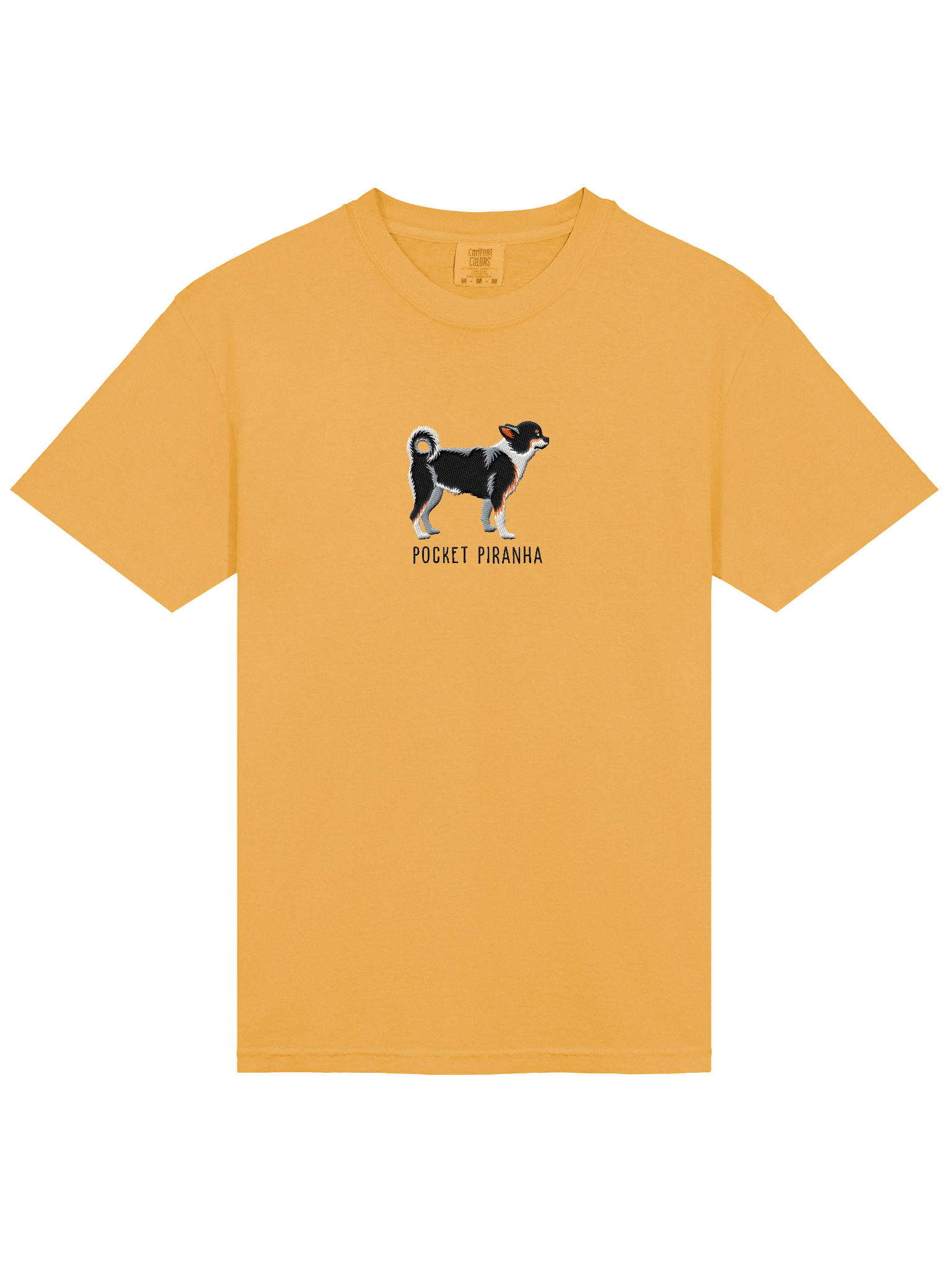 Pocket Piranha T-Shirt(Embroidered) of a Chihuahua(Tricolor) product image (23)