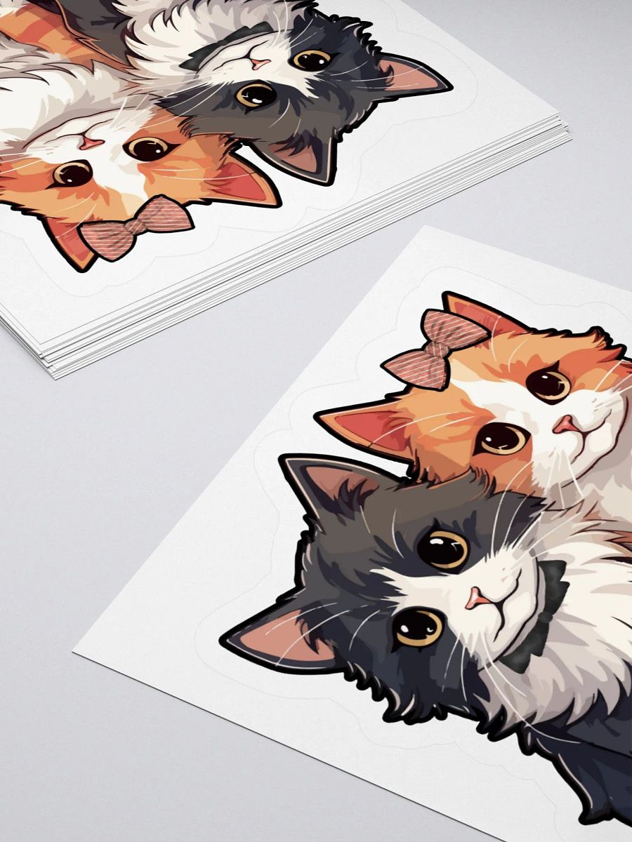 Whiskered Duo Kiss-Cut Sticker product image (5)