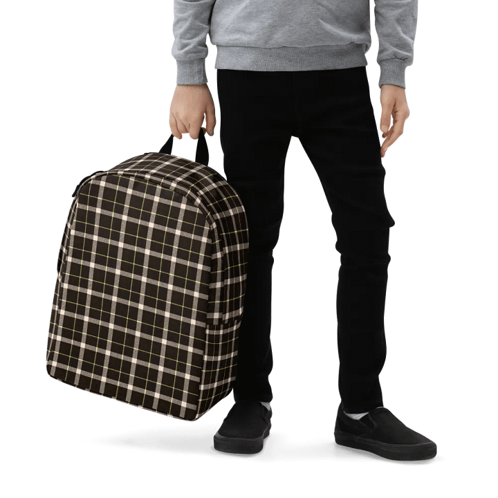 Brown Tartan, Dark Academia Chocolate Brown Backpack product image (1)