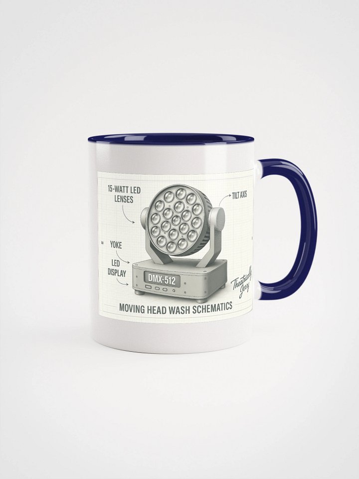 Theatrically Jerry: "Moving Head Wash Schematics" Coffee Mug product image (1)