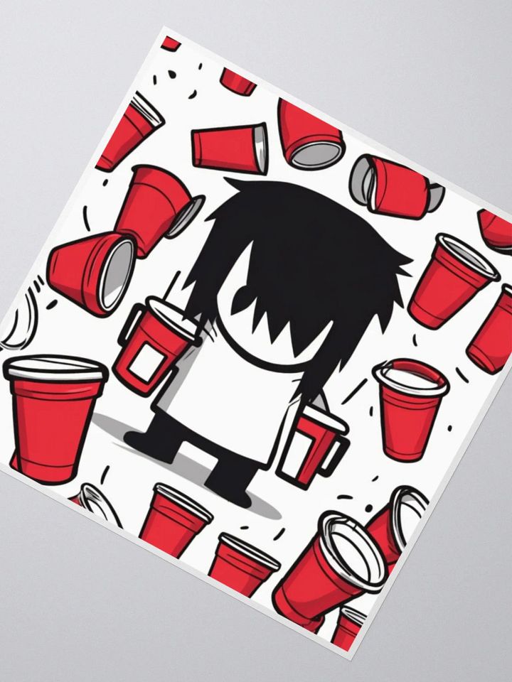 Party Cup Cartoon Kiss Cut Stickers product image (2)