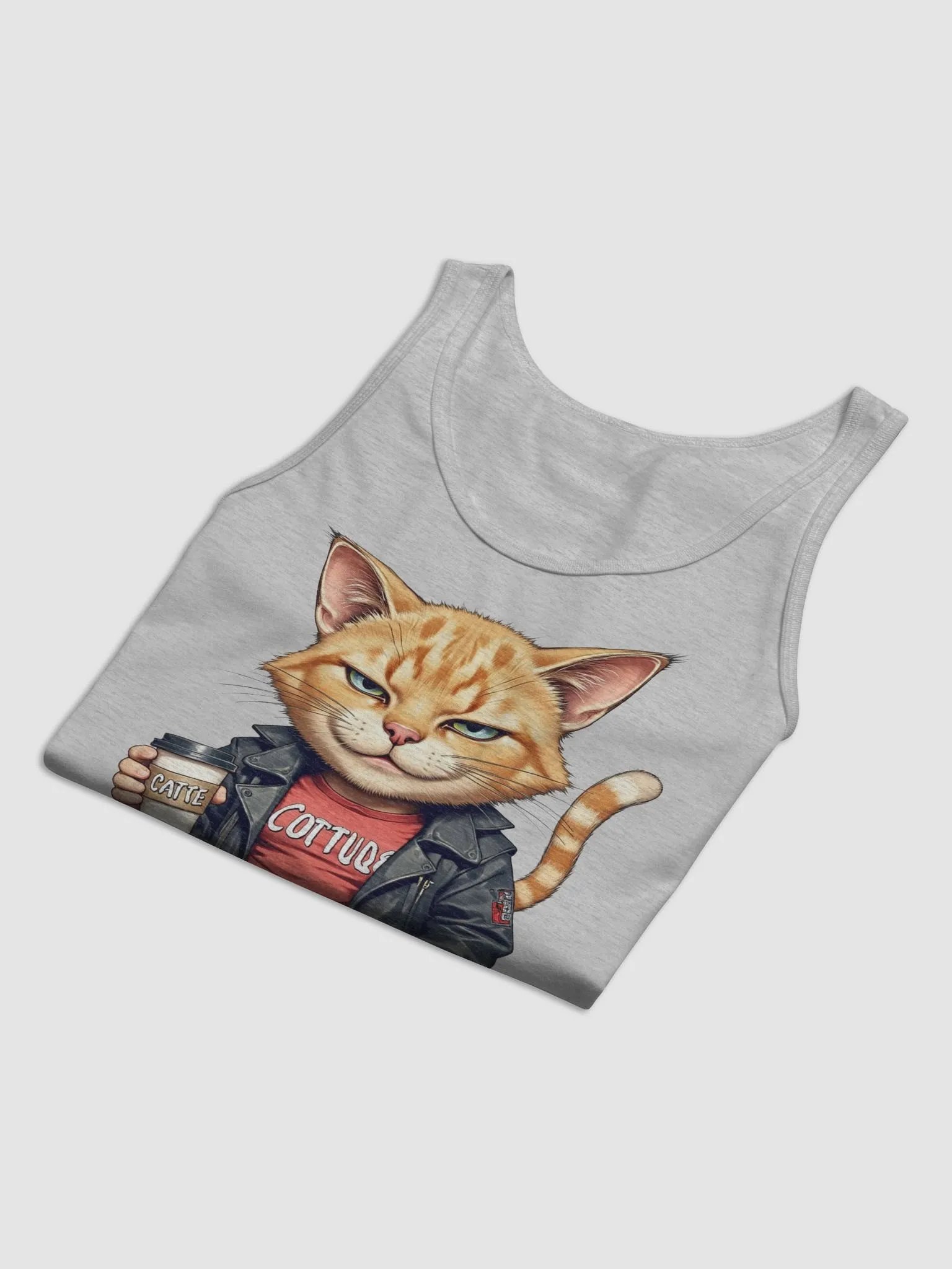 Cattitude and Coffee Illustrated Tank product image (13)