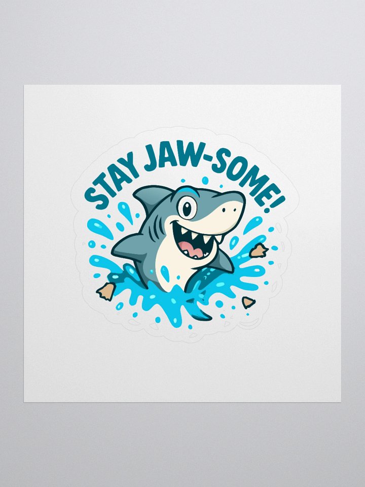 Jaw-some Shark Kiss Cut Stickers product image (2)