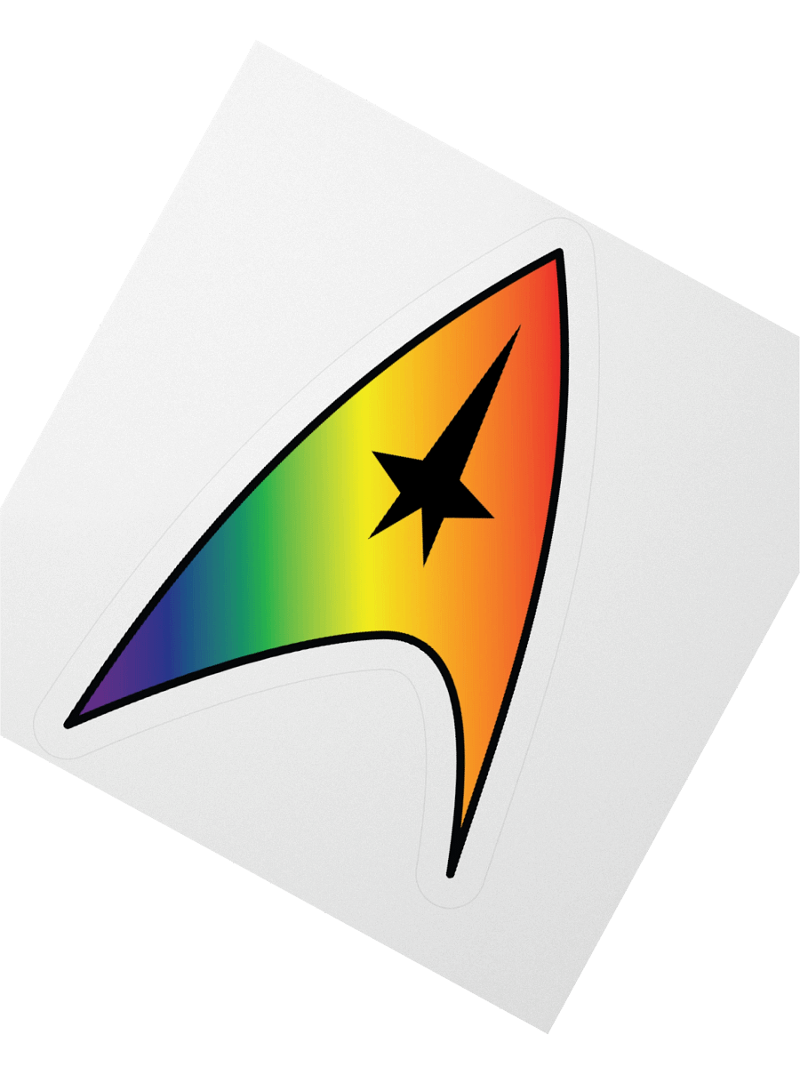 Rainbow Pride Gradient Starfleet Sticker product image (5)