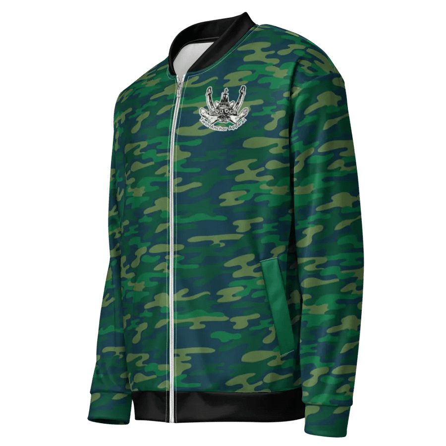 Twin Anchor Titan tug Teal Camouflage Bomber Jacket product image (4)