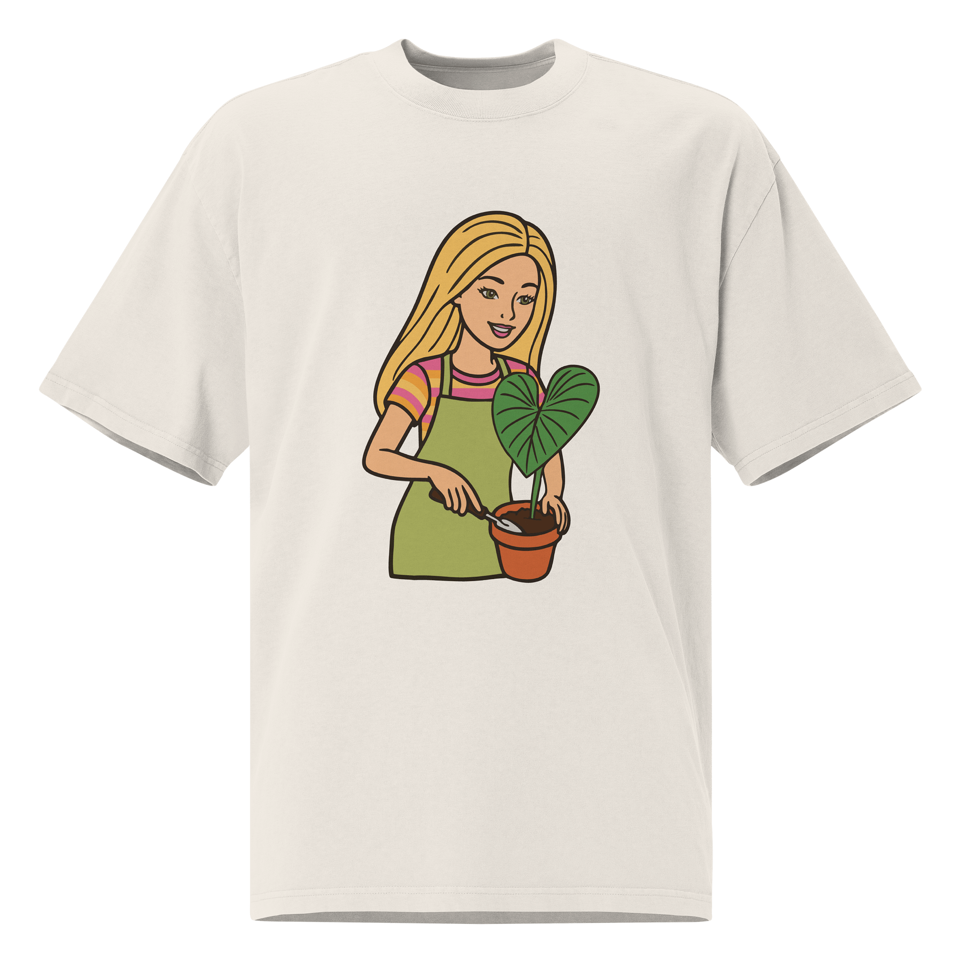 HOT GIRLS 💖 PLANTS - Oversized Faded T-Shirt product image (1)