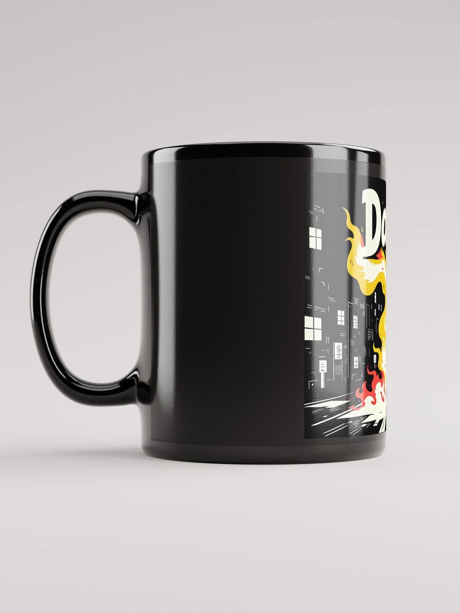Burnin’ Dance | 'Dance It Off' Flame Art Black Glossy Mug product image (6)