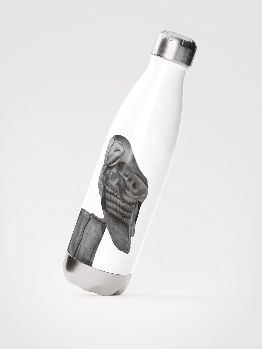Barn Owl Drawing Water Bottle product image (2)