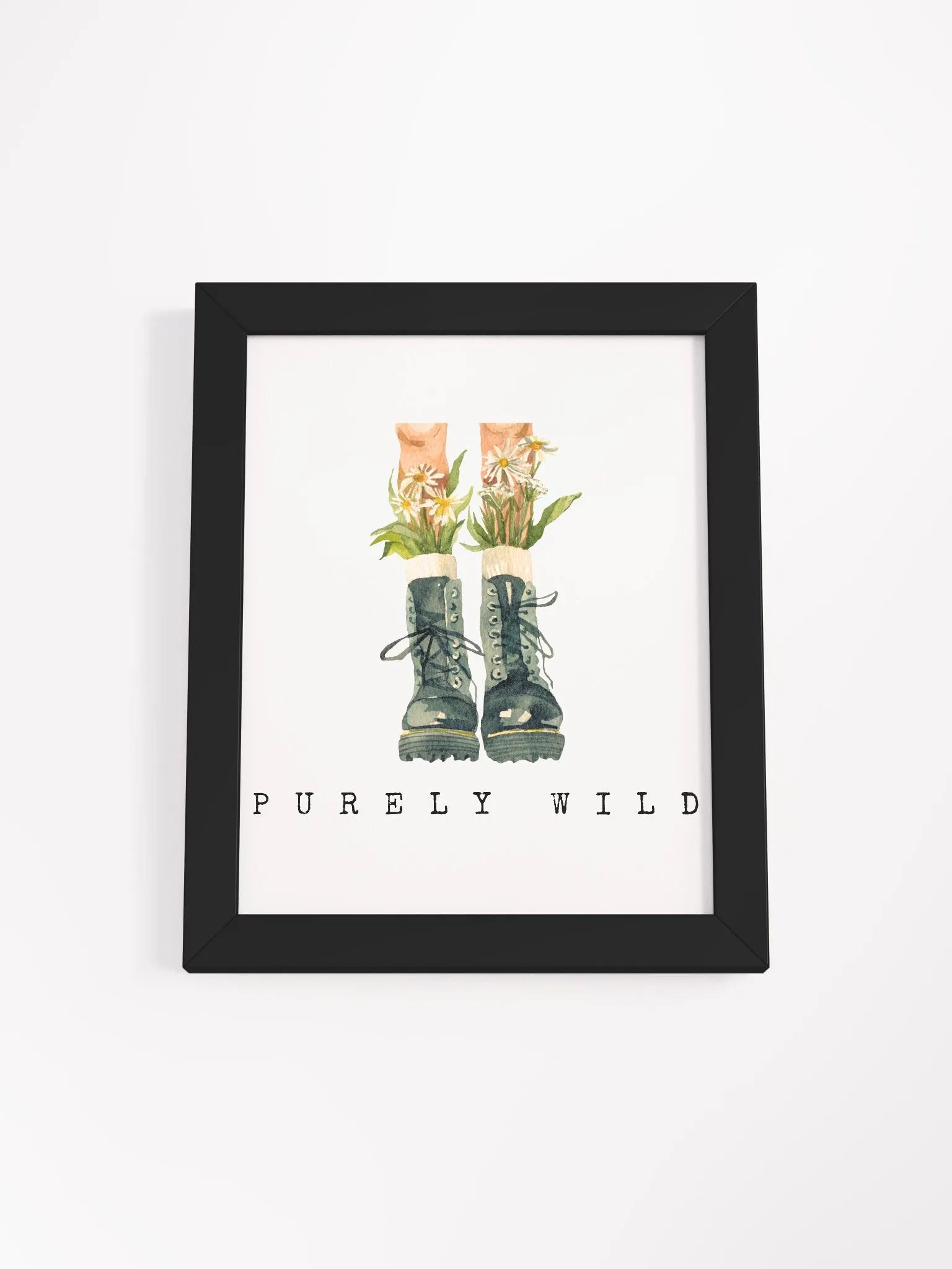 Boots & Blossoms: 'Purely Wild' Framed High-Quality Matte Poster product image (3)