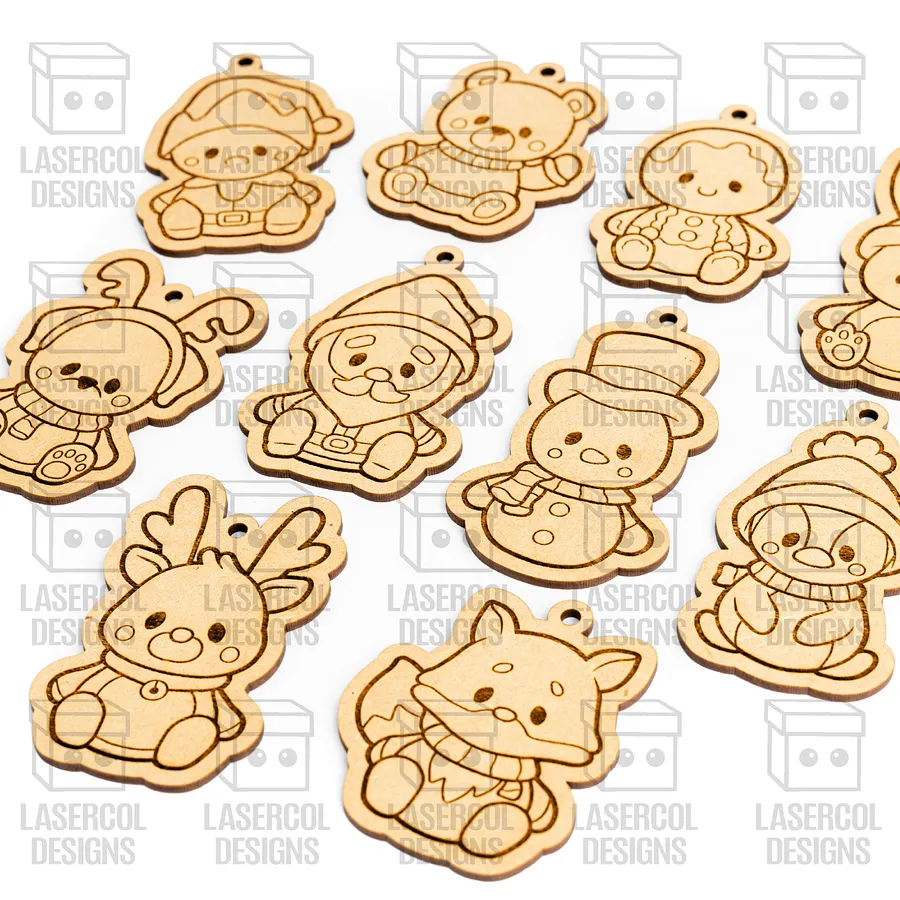 Christmas Ornaments Set - Laser Cut Files product image (7)