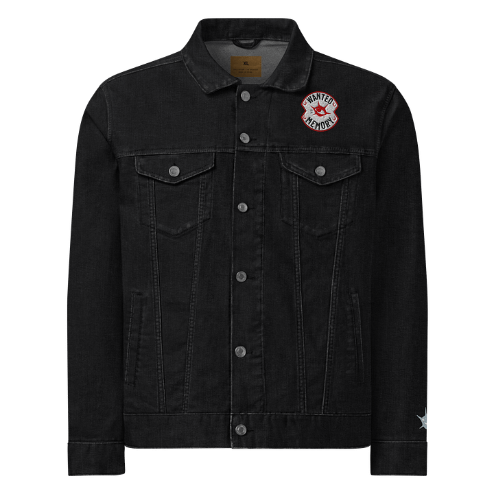 BLACK EMBROIDERY LOGO JEAN JACKET product image (1)