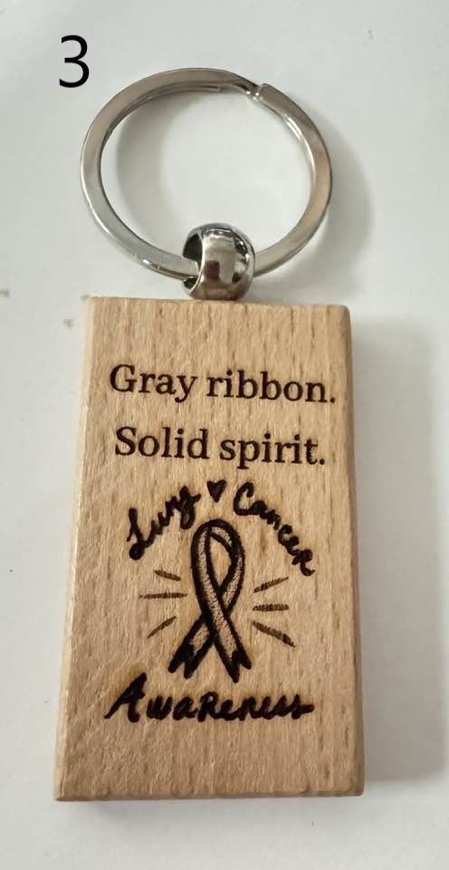Wooden Engraved Illness Awareness Keychains | Chronic Pain, Cancer, & More  (3) product image (3)