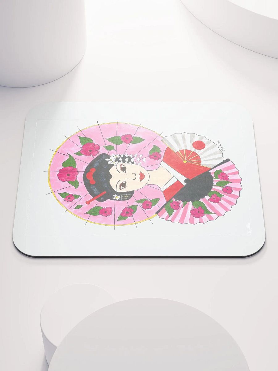 Japanese Geisha (art by Dina R.) acrylic painting - Mouse Pad product image (1)