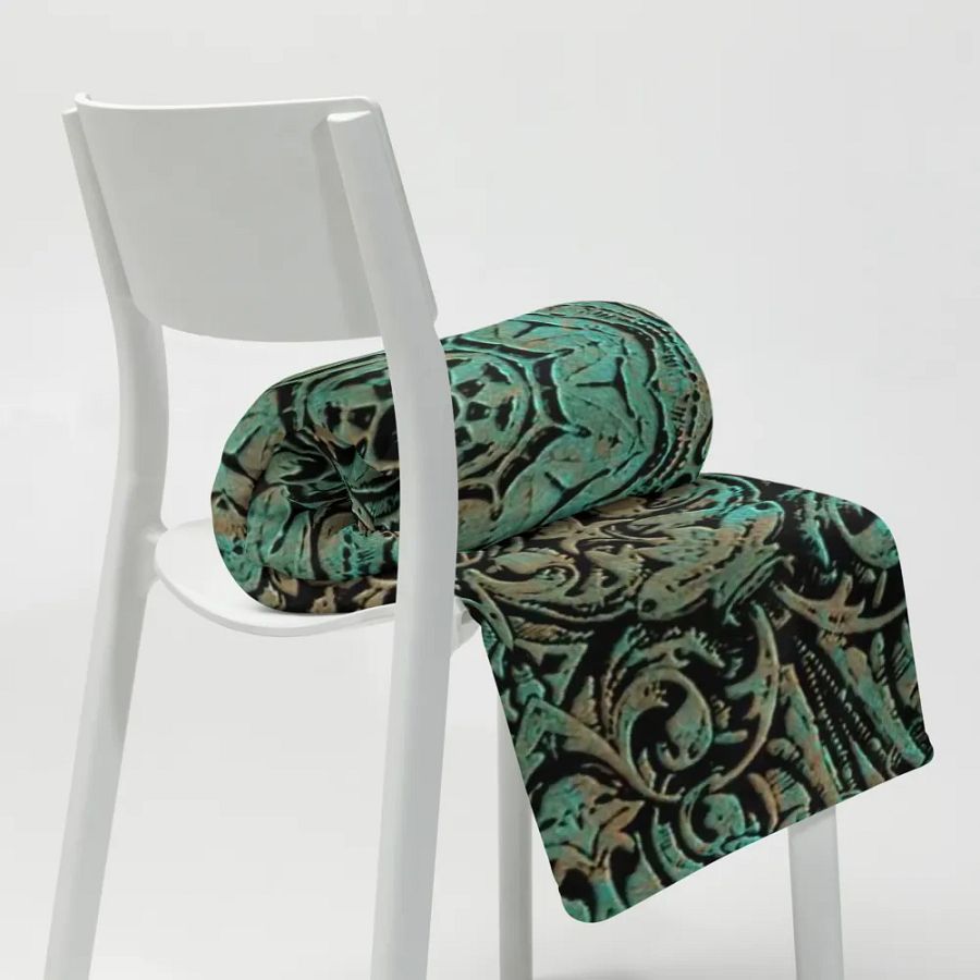 Copper Patina Floral Pattern Throw Blanket product image (20)