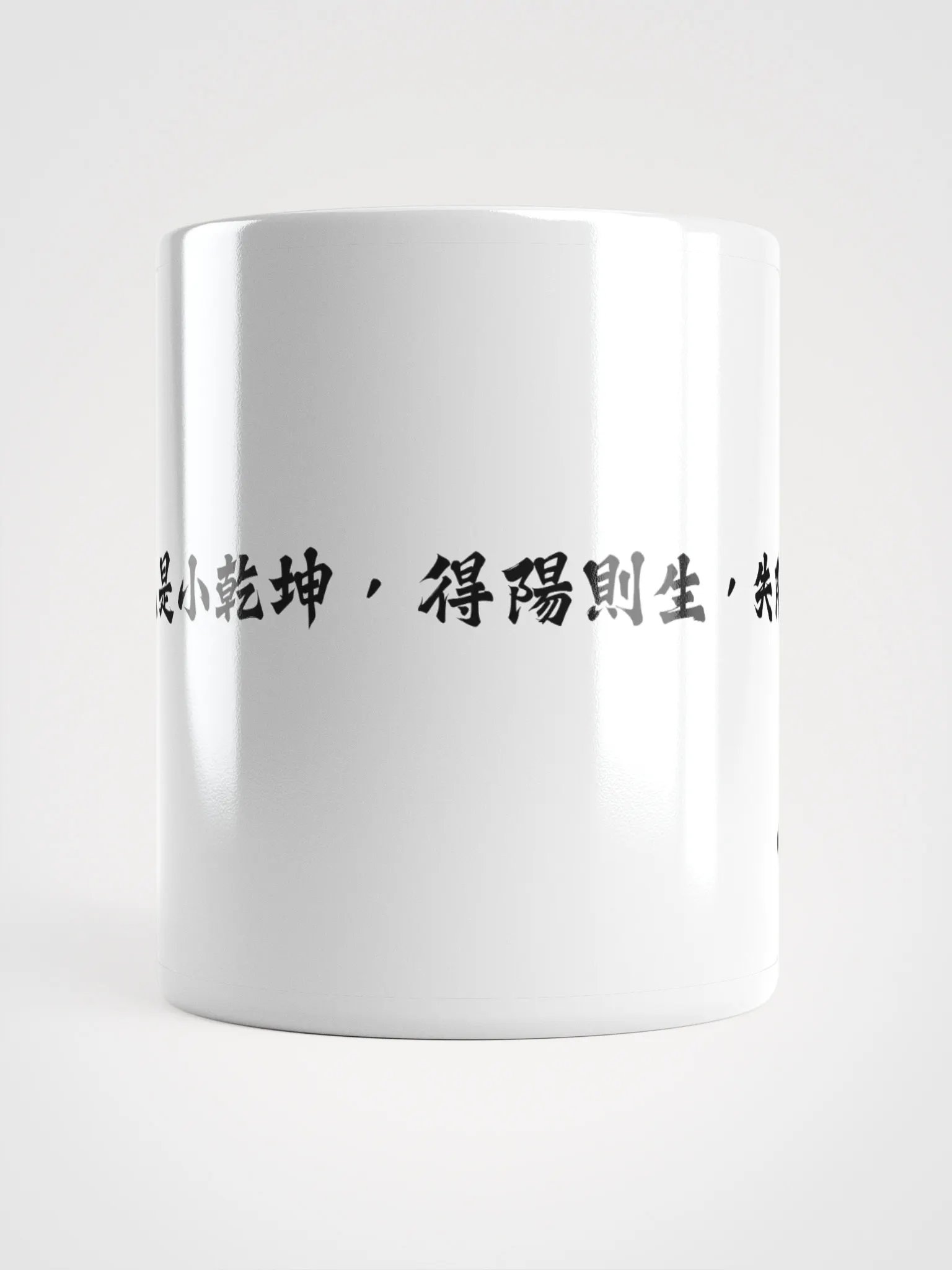 中医文化陶瓷杯 - 白色 - 人是小乾坤，得阳则生，失阳则死 product image (5)