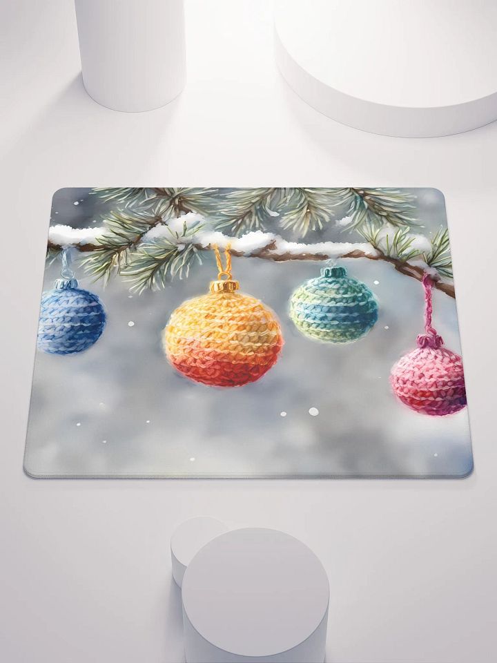 Crochet Yuletid Baubles, Gaming Mouse Pad, 2 Sizes product image (1)