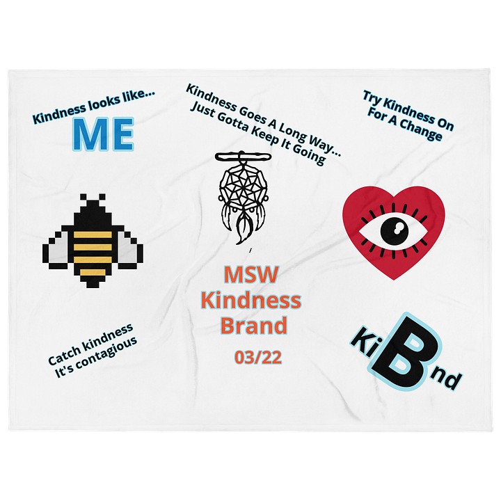 Melissa S. Wayner Kindness Brand Fleece Throw Blanket product image (1)