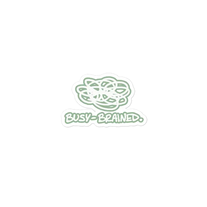 BUSY-BRAINED (lined design, #96B697) magnet product image (1)
