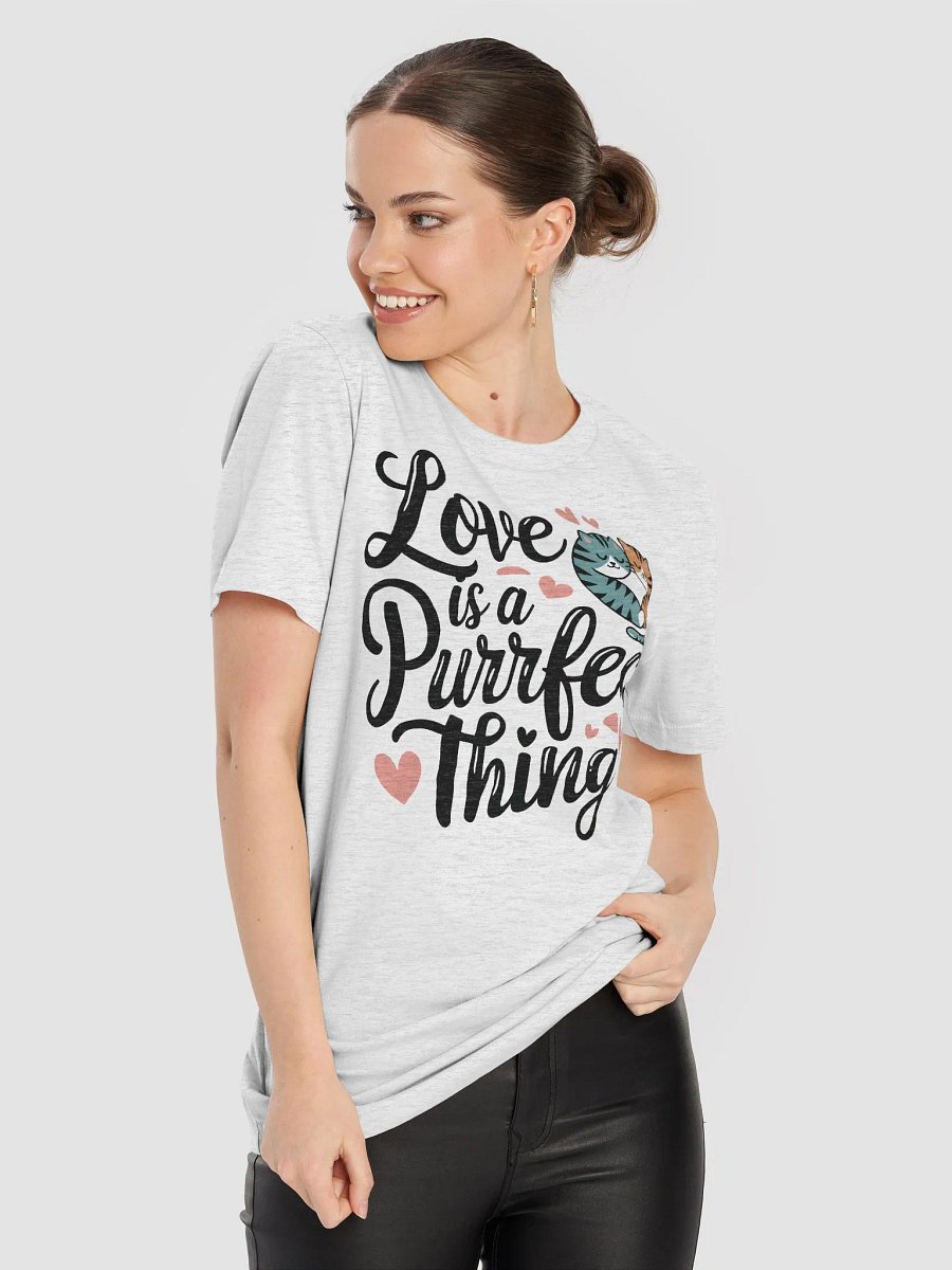 “Love is a Purrfect Thing” t-shirt, cat lovers, cute feline clothing, casual cat lover wear, unique gift for her, unique cat couple tee, unique gift for him, valentine gift idea product image (8)