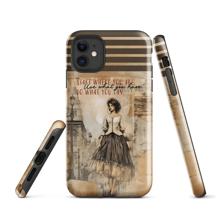 Vintage Inspirational Quote iPhone Case - Start Where You Are product image (2)