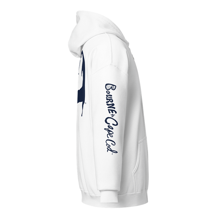 BOURNE to Cape Cod™ | DTG Vintage Print | Zip Hoodie | BRN.2C.C.™ | Coastal Classic Layer | Unisex Heavy Blend Full-Zip Sweatshirt | Navy Blue Logos product image (3)