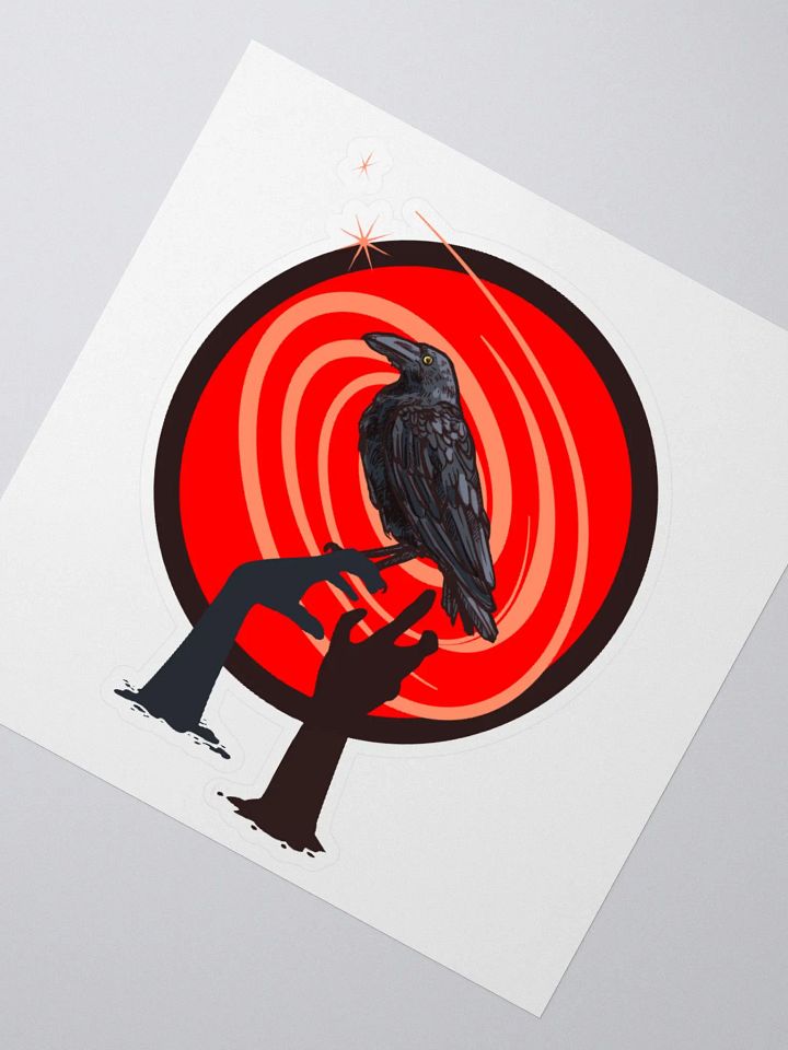 Blood Moon Zombie Raven Kiss Cut Stickers product image (1)